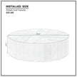 35.43 Inch Modern round Coffee Table MDF Coffee Table for Living Room,Drum Center Table for Apartment,No Need Assembly,Walnut