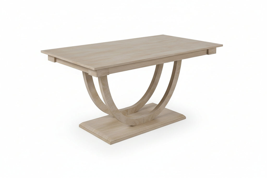 Hama 6-Piece Half-Round Wood Dining Set