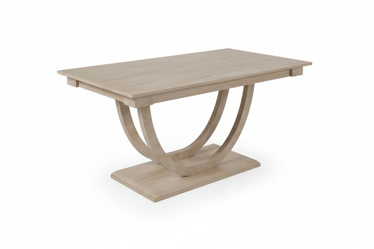 Hama 6-Piece Half-Round Wood Dining Set