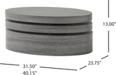 CKH Small Oval Mod Rotatable Coffee Table, Black