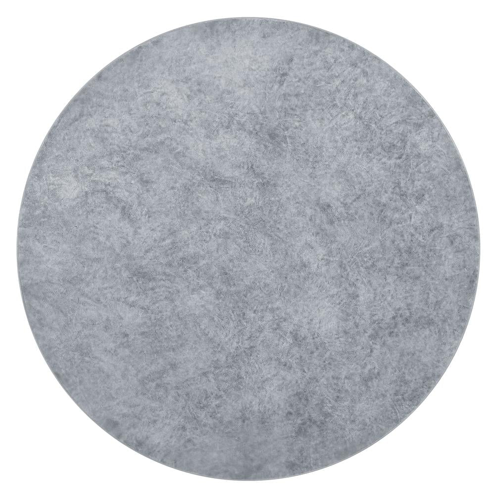 round Coffee Table, Weathered Gray Finish