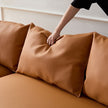 5-Seat Modern Sectional Curved Sofa Couch for Living Room Apartment Office,Orange