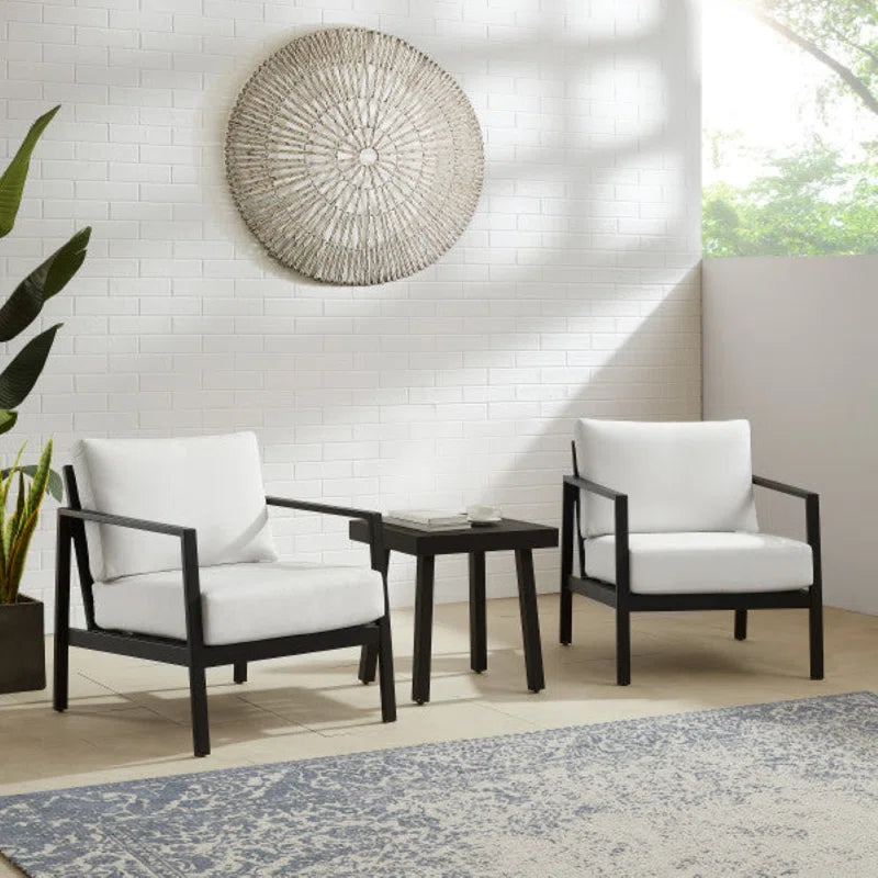 Armando 2 - Person Outdoor Seating Group with Sunbrella Cushions