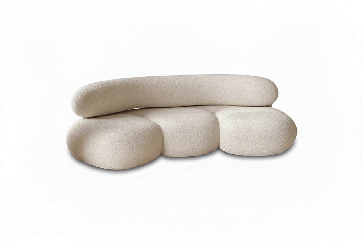 Lune Curved Lamb Cashmere Sofa