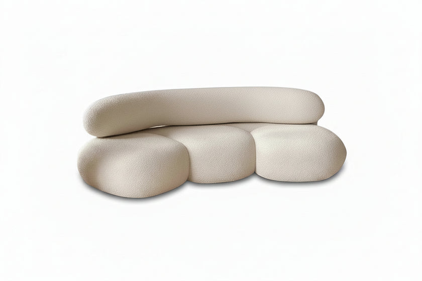 Lune Curved Lamb Cashmere Sofa