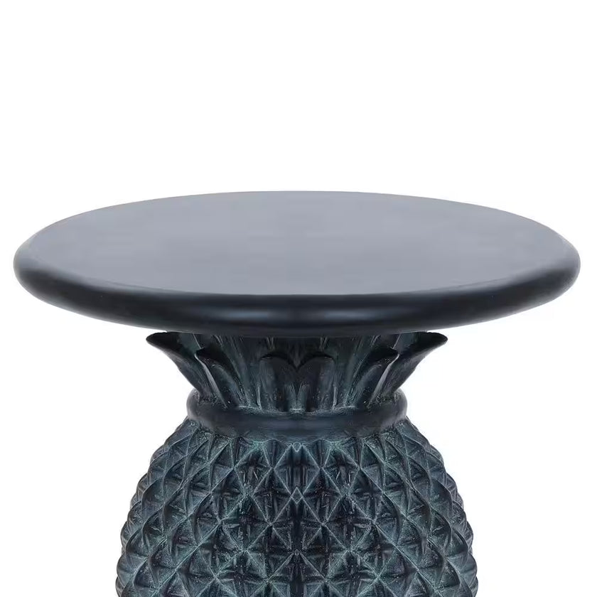 Round Gray Ceramic 21 In. H Outdoor Side Table