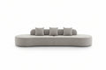 130.5" Curved Sofa, Cloud Sectional Boneless Sofa Couch, 3-Seater Oversized Modern Compressed Lounge Couch for Living Room Apart