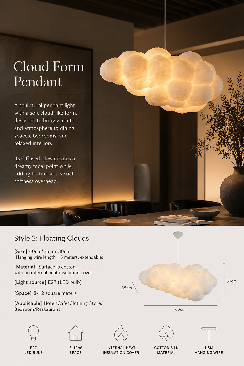 Cloud Form Pendant