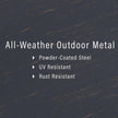 Kaplan 2-Piece Metal Patio Outdoor Seating Set with Oatmeal Cushion - 2-Outdoor Chairs