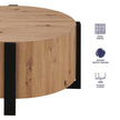 Darcie 36 In. Natural Faux Wood round Cocktail Coffee Table