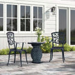 Round Gray Ceramic 21 In. H Outdoor Side Table