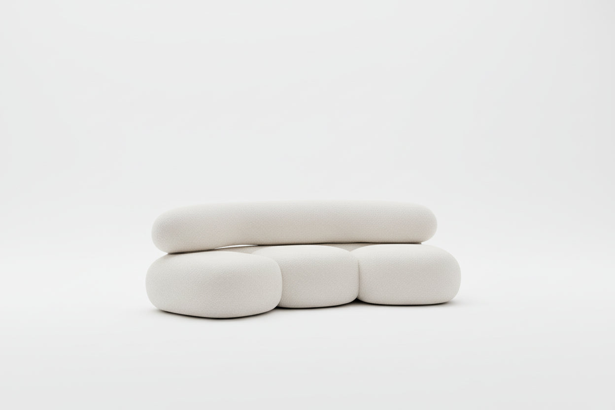 Lune Curved Lamb Cashmere Sofa