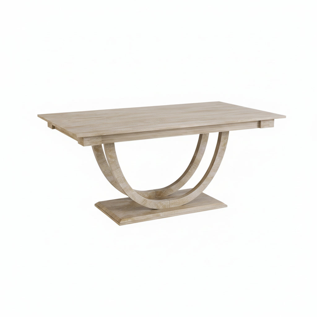 Hama 6-Piece Half-Round Wood Dining Set
