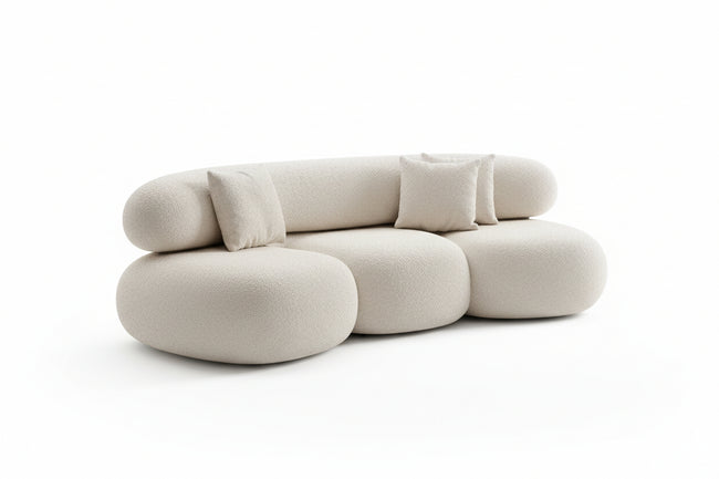 Lune Curved Lamb Cashmere Sofa