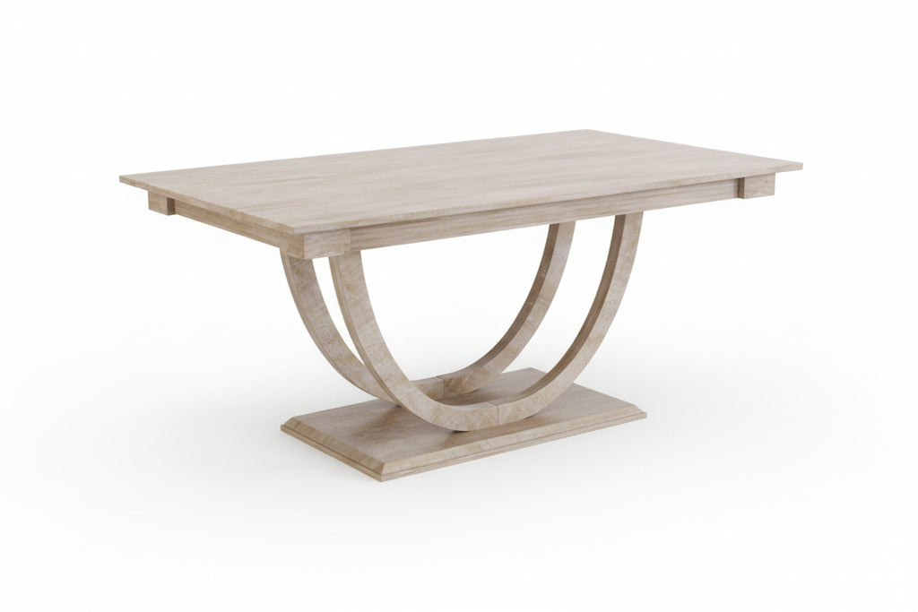 Hama 6-Piece Half-Round Wood Dining Set