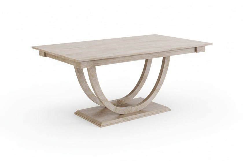 Hama 6-Piece Half-Round Wood Dining Set