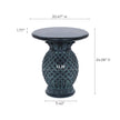Round Gray Ceramic 21 In. H Outdoor Side Table