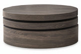 CKH Small Oval Mod Rotatable Coffee Table, Black