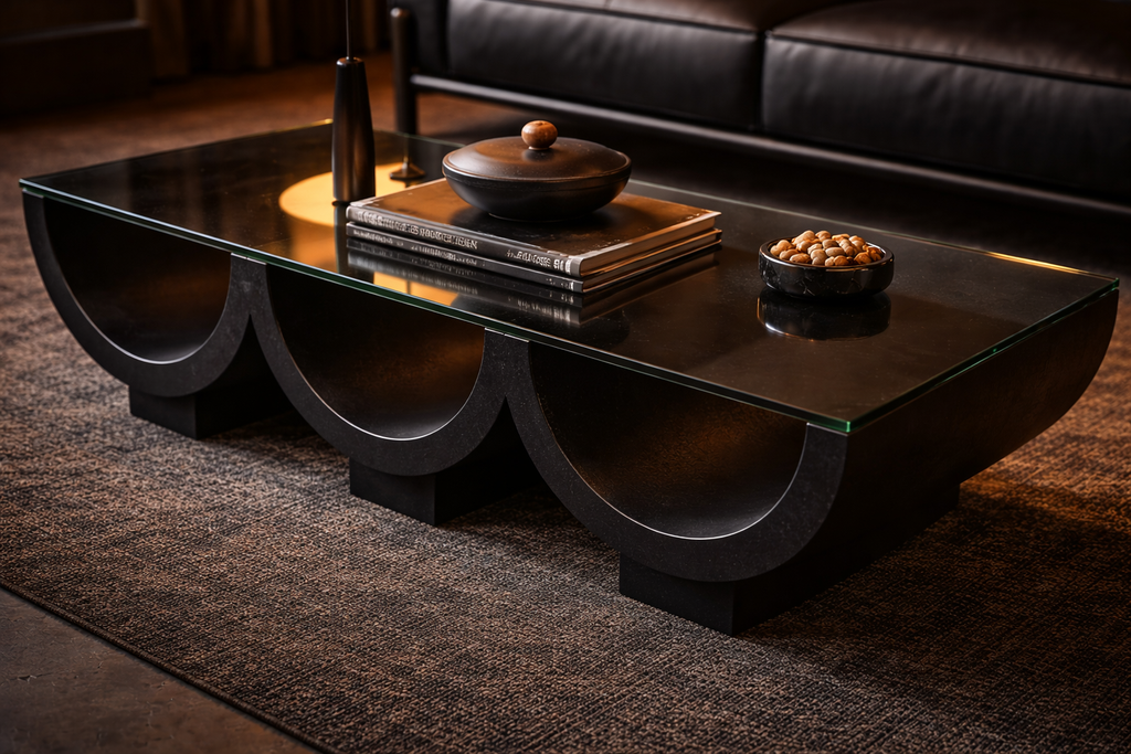 Caputto Glass Top Coffee Table