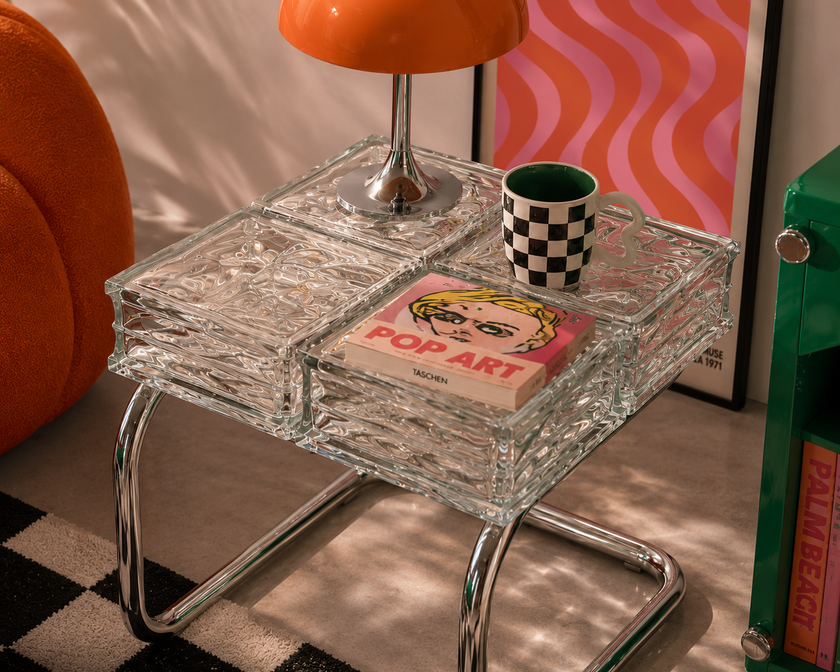Prisma Glass Side Table