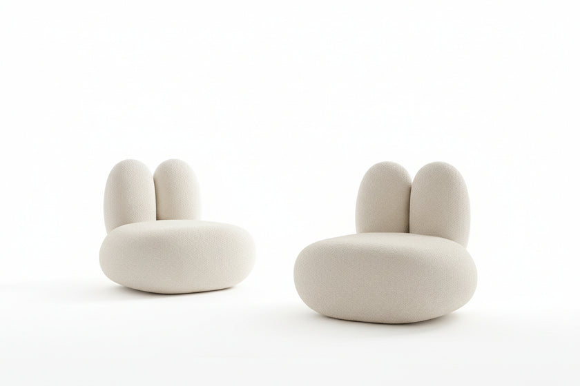 Lune Curved Lamb Cashmere Sofa