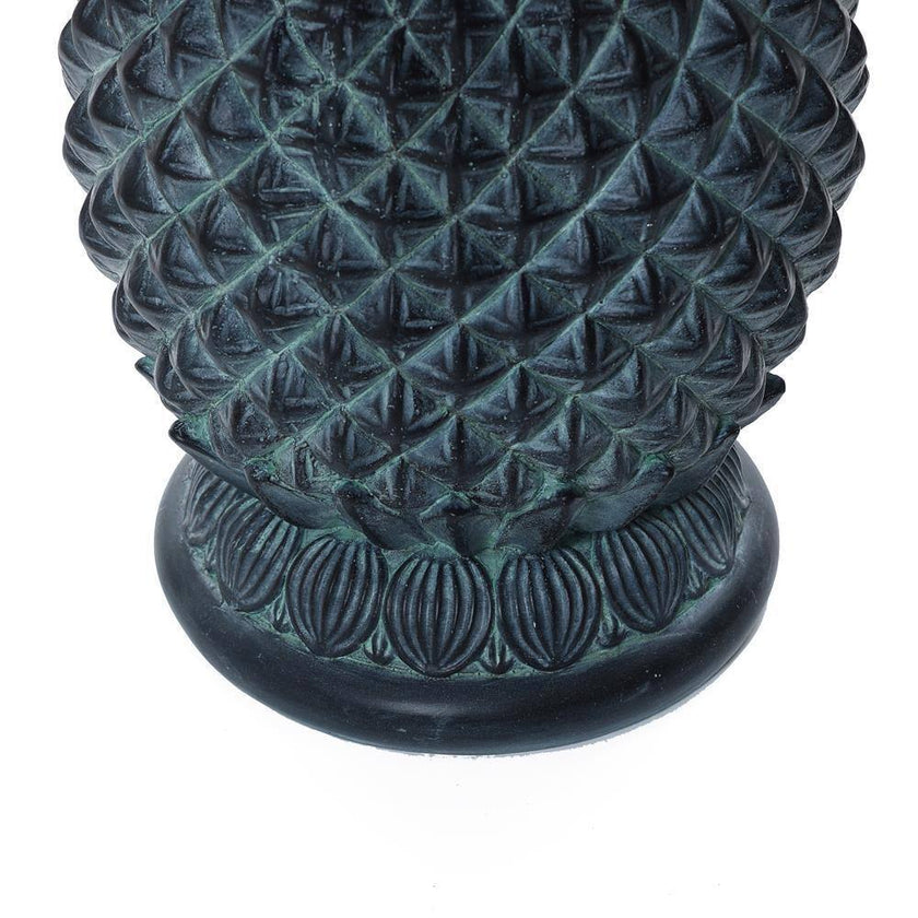 Round Gray Ceramic 21 In. H Outdoor Side Table