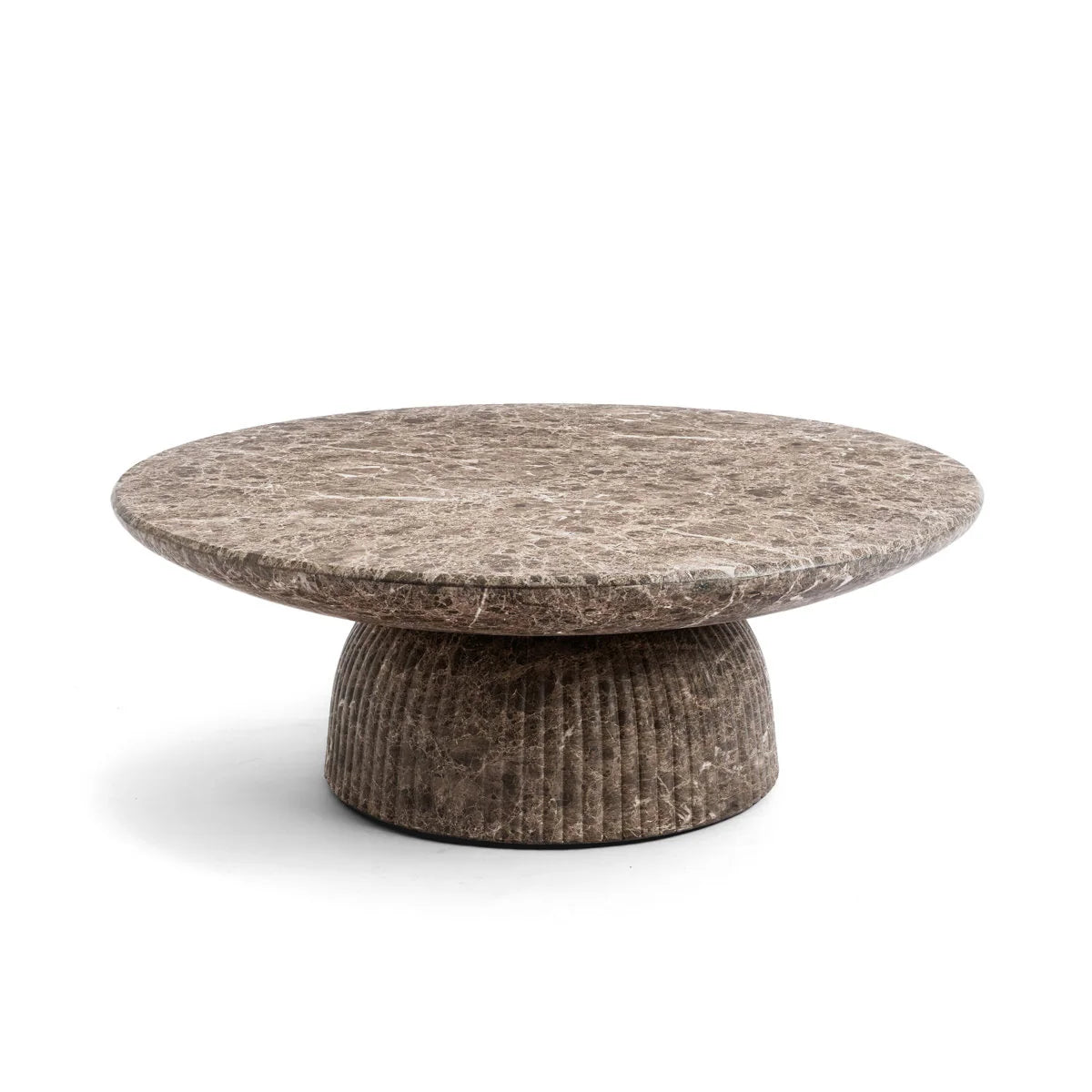 Maddox Single round Coffee Table Stone Marble Effect