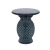 Round Gray Ceramic 21 In. H Outdoor Side Table
