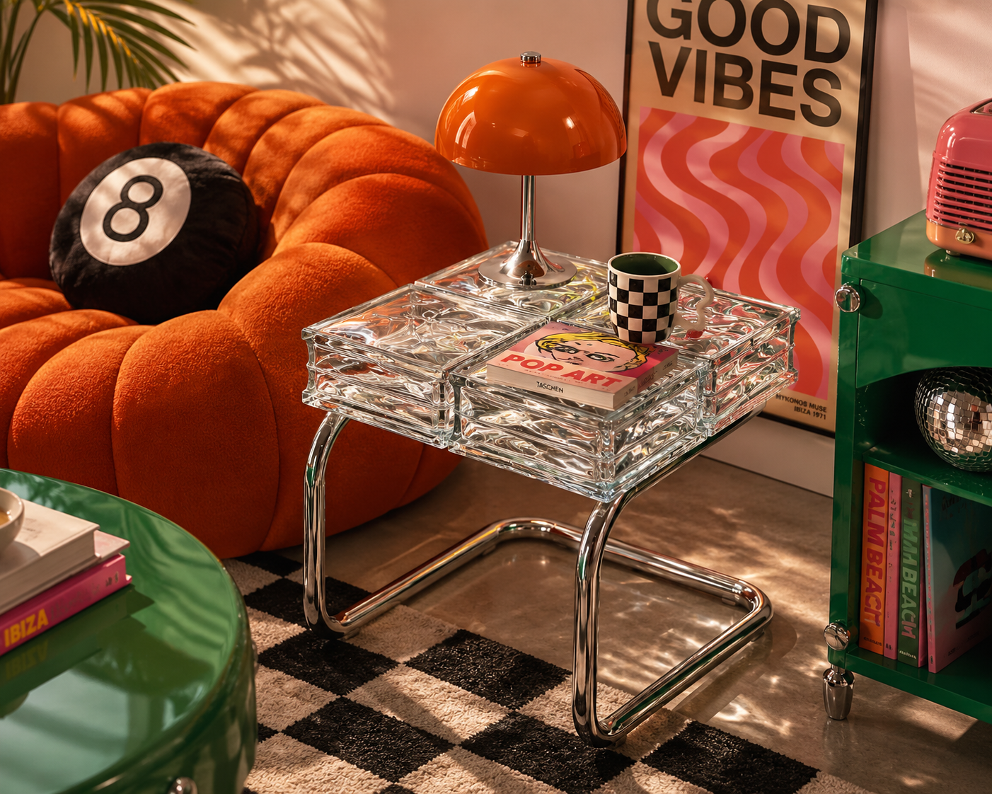 Prisma Glass Side Table
