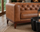 Essex Tufted Leather Sofa