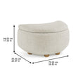 Juliet Modern Boucle Chaise & Storage Ottoman, Pearl