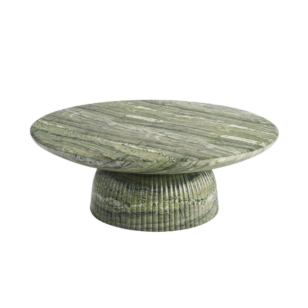 Maddox Single round Coffee Table Stone Marble Effect