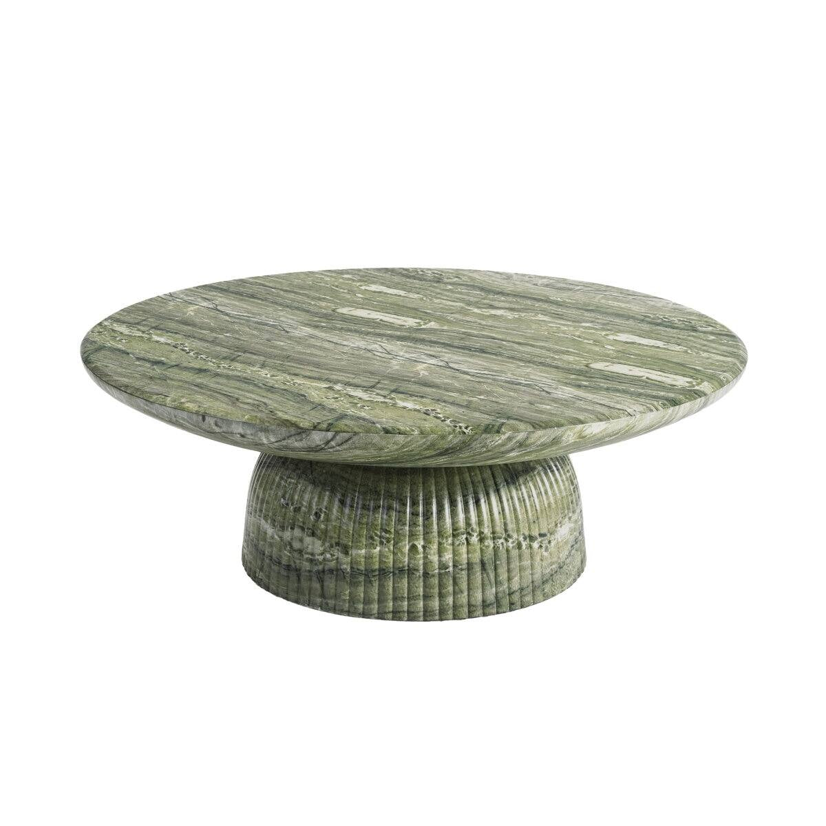 Maddox Single round Coffee Table Stone Marble Effect