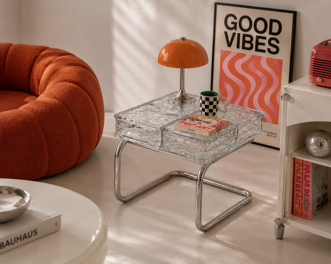 Prisma Glass Side Table