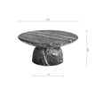 Maddox Single round Coffee Table Stone Marble Effect