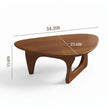 Wood Coffee Table, Mid Century Modern Triangle Coffee Table for Living Room, Rus
