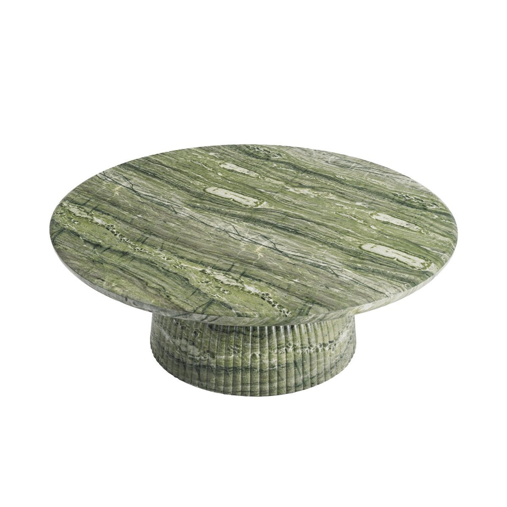 Maddox Single round Coffee Table Stone Marble Effect