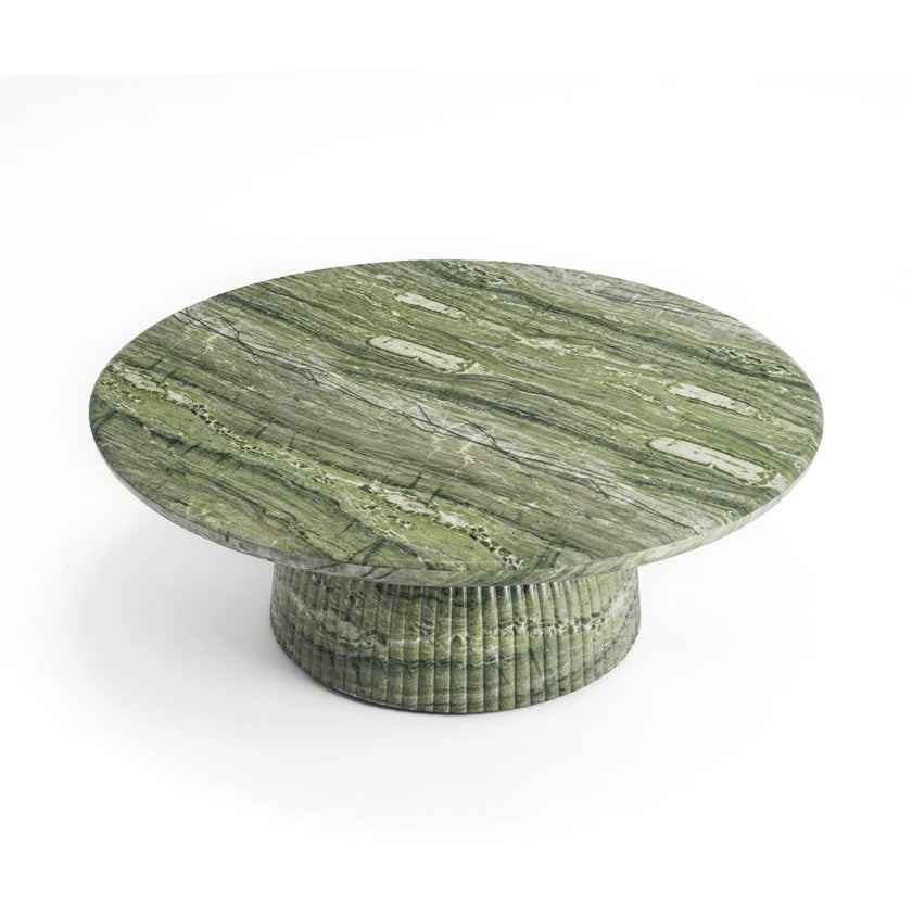 Maddox Single round Coffee Table Stone Marble Effect