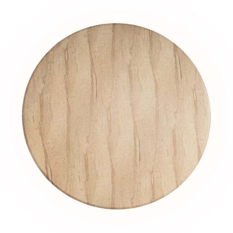 Maddox Single round Coffee Table Stone Marble Effect