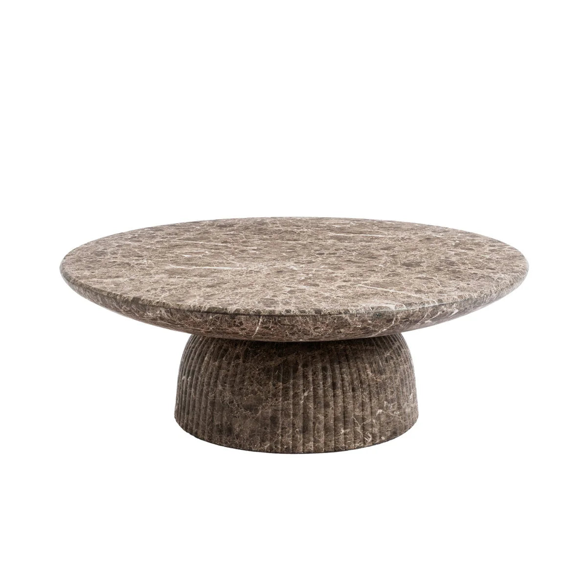 Maddox Single round Coffee Table Stone Marble Effect