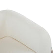 Irlas Modern Upholstered Boucle Club Chair, Birch Wood, White plus Walnut
