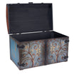 Decorative Trunk with Metal Accents and Lid with Latch - 14.5