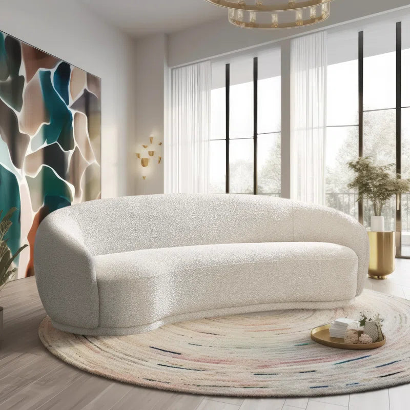 Foyzul 89.5" Rolled Arm Chesterfield Sofa