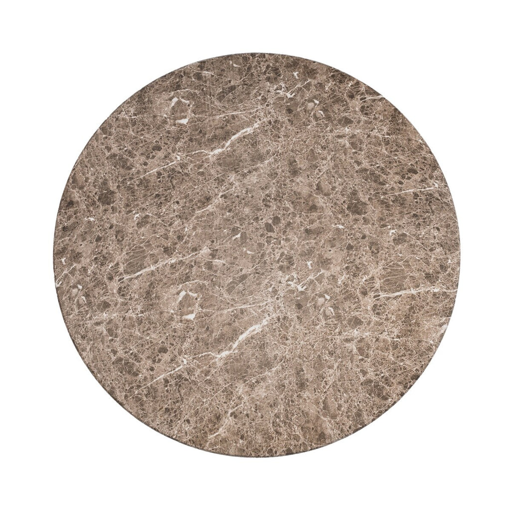 Maddox Single round Coffee Table Stone Marble Effect