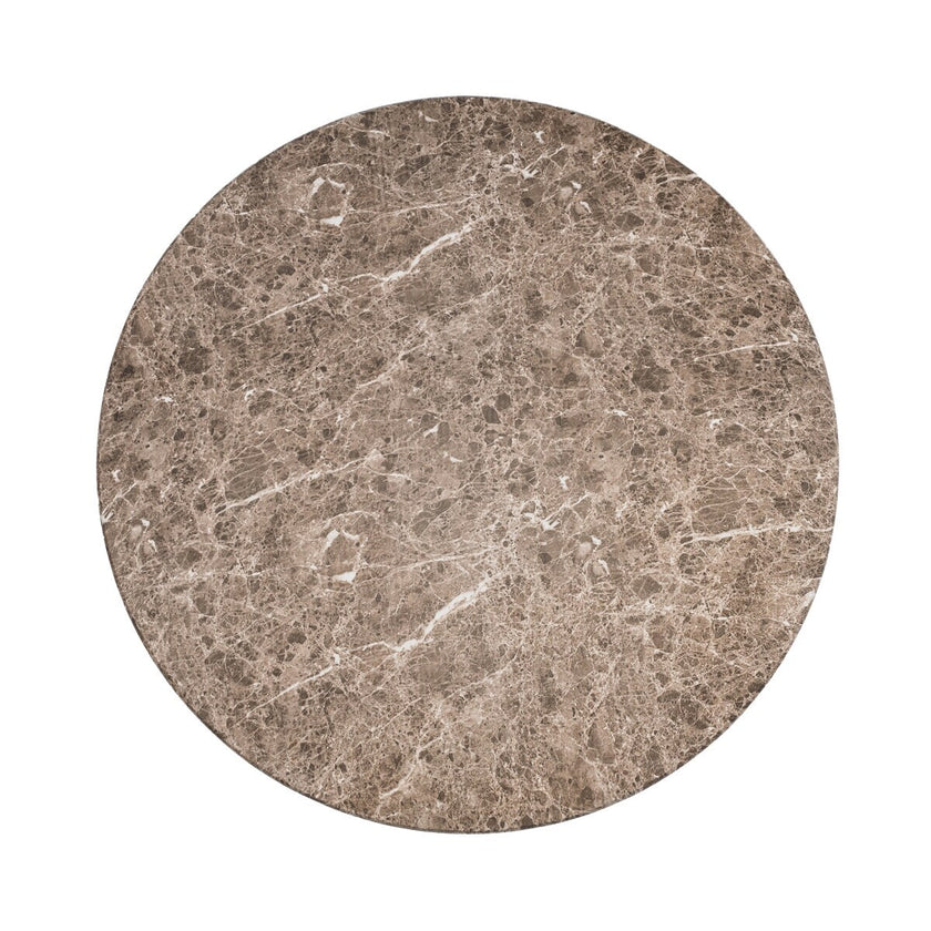 Maddox Single round Coffee Table Stone Marble Effect