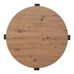 Darcie 36 In. Natural Faux Wood round Cocktail Coffee Table