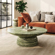 Maddox Single round Coffee Table Stone Marble Effect