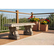Rope Edge Concrete Garden Bench with Claw Legs