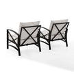 Kaplan 2-Piece Metal Patio Outdoor Seating Set with Oatmeal Cushion - 2-Outdoor Chairs