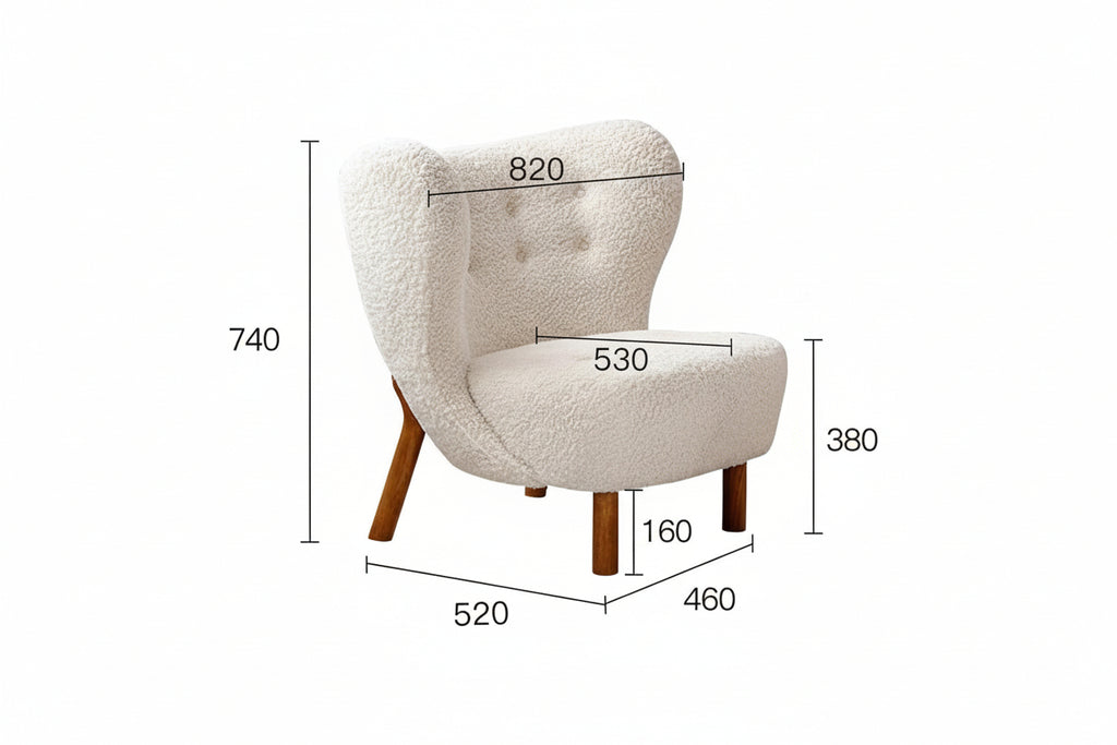 Womb Bouclé Lounge Chair